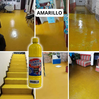 Sella, protege y embellece tus pisos con color y brillo metalizado de larga duración.