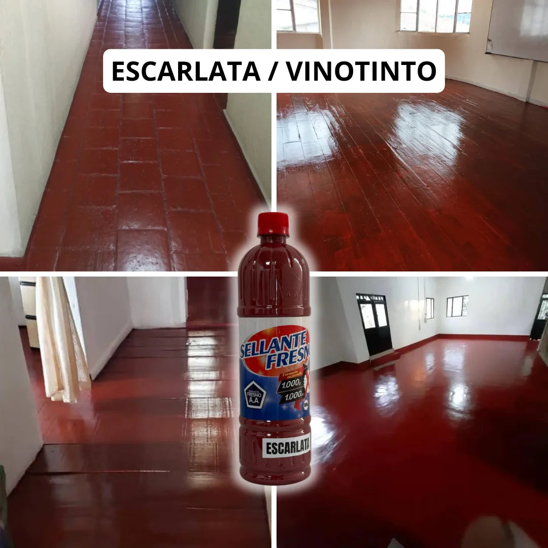 Sella, protege y embellece tus pisos con color y brillo metalizado de larga duración.