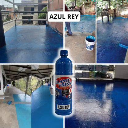Sella, protege y embellece tus pisos con color y brillo metalizado de larga duración.